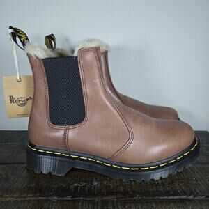 Dr. Martens Brown Ankle Boots with Black Sole